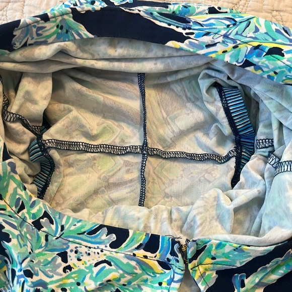 LILLY PULITZER Lula Romper High Tide Navy,  Scuba Doo Engineered Romper, Size XS - Picture 10 of 16